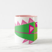 vis tweekleurige koffiemok (Center)