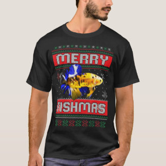 Vis-Ugly kerstSweater Betta-Fish Vist Paj T-shirt