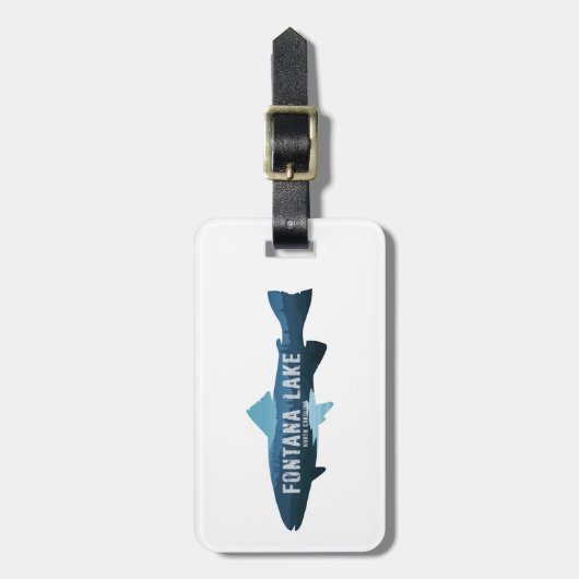 Vis uit Fontana Lake North Carolina Bagagelabel (Voorkant verticaal)