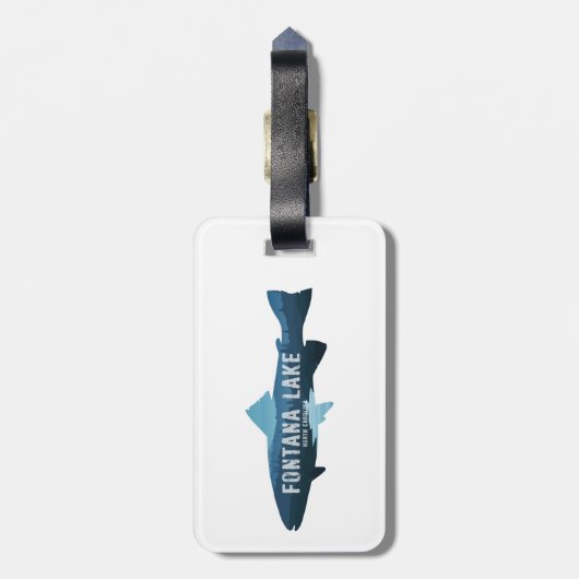 Vis uit Fontana Lake North Carolina Bagagelabel (Achterkant verticaal)