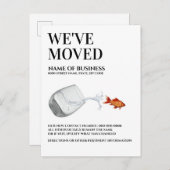 Vis uit glas, verplaatst naar huis aankondigingskaart (Voorkant / Achterkant)