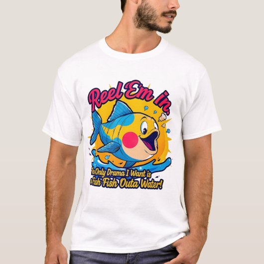 Vis Uit Het Water Pret T-shirt (Voorkant)