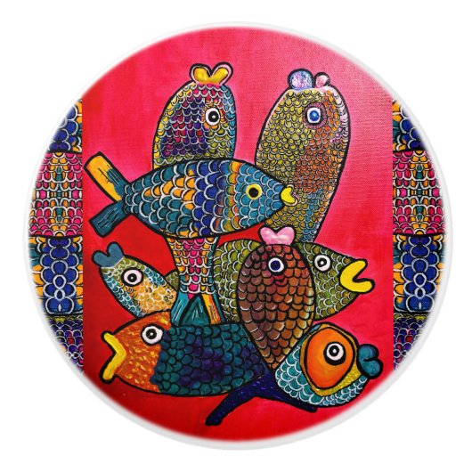 Vis uit keramische knop (Voorkant)