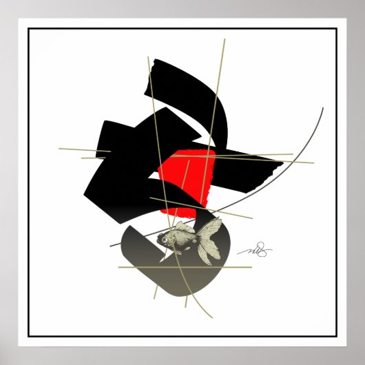 Vis uit water poster (Voorkant)