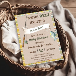 Vis Uitnodiging Jongen Baby Shower Uitnodiging