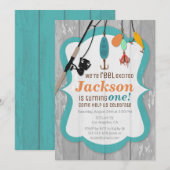 Vis Uitnodiging Verjaardagsfeestje 'Reel Excited' (Voorkant / Achterkant)