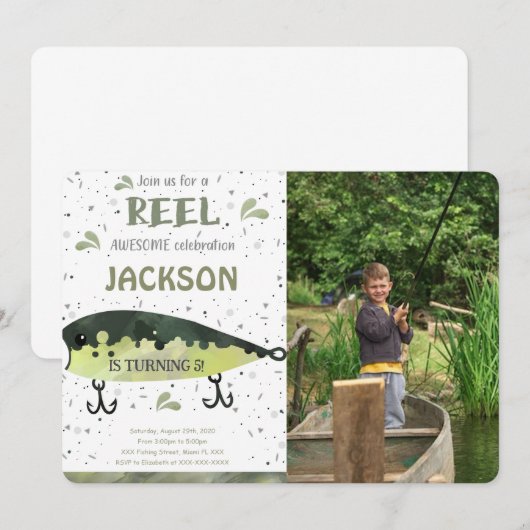 Vis Uitnodiging voor Verjaardagsfoto (Voorkant / Achterkant)