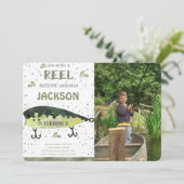 Vis Uitnodiging voor Verjaardagsfoto (Staand voorkant)