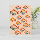 Vis Uitnodigingskaart Verjaardag Kaart (Staand voorkant)