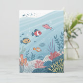 Vis Uitnodigingskaart Verjaardag Kaart (Staand voorkant)