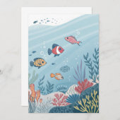 Vis Uitnodigingskaart Verjaardag Kaart (Voorkant / Achterkant)