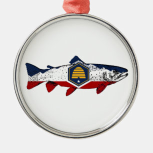 Vis Utah Forel Metalen Ornament