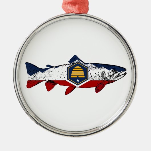 Vis Utah Forel Metalen Ornament (Voorkant)