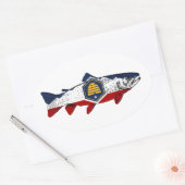 Vis Utah Forel Ovale Sticker (Envelop)