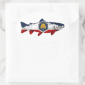 Vis Utah Forel Ovale Sticker (Tas)