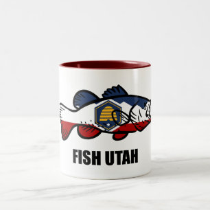 Vis Utah Tweekleurige Koffiemok