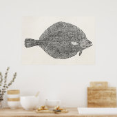 vis - Vaak bot - Sjabloon Poster (Keuken)