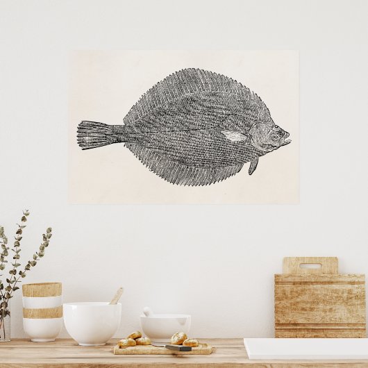 vis - Vaak bot - Sjabloon Poster (Keuken)