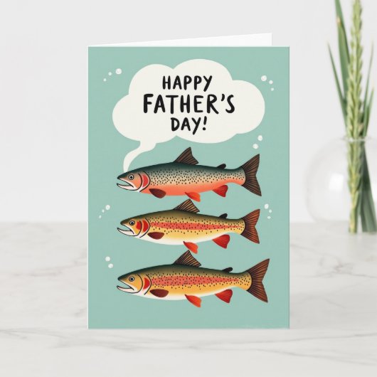 Vis Vaderdag wenskaart Kaart (Voorkant)