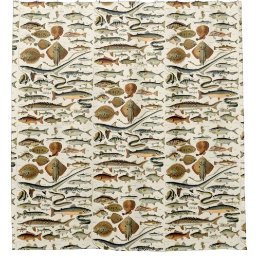  vis van Adolphe Millot Douchegordijn (Voorkant)