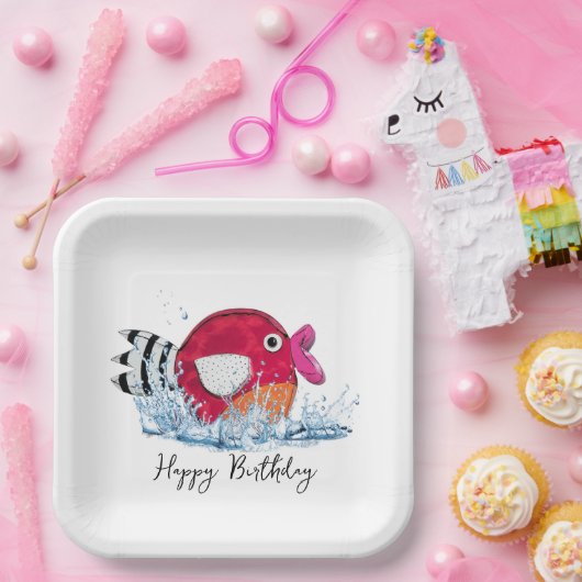 Vis van de dag in water papieren bordje (Feest)