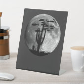 Vis van de maanverlichte hemel reclamebord met voetstuk (Insitu)