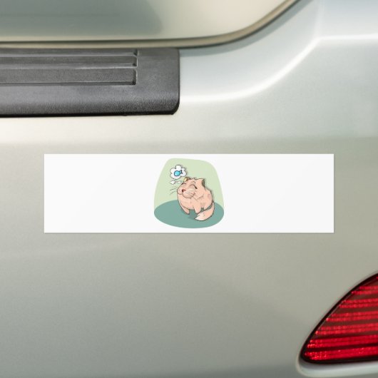 Vis van katten die schattig denken bumpersticker (Op auto)