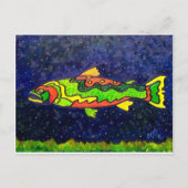 Vis van kleur briefkaart (Voorkant)