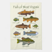 Vis van West Virginia, keukenhanddoek (Verticaal)
