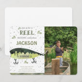 Vis verjaardag foto uitnodiging (Voorkant / Achterkant)