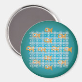 Vis Vermenigvuldigingstabel (3 inch) Magneet (Voorkant / Achterkant)