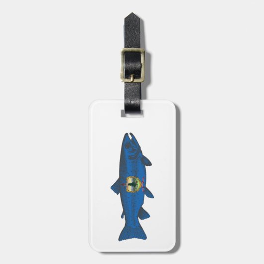 Vis Vermont Vlag Forel Bagagelabel (Voorkant verticaal)