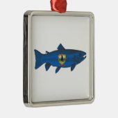 Vis Vermont Vlag Forel Metalen Ornament (Rechts)