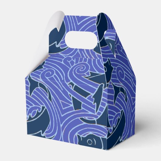 Vis Vet Zwemend Ocean Blue Vist Bedankdoosjes (Achterkant)