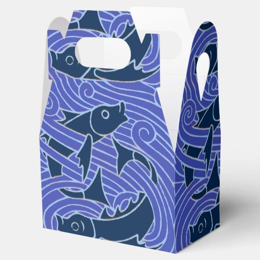 Vis Vet Zwemend Ocean Blue Vist Bedankdoosjes (Geopend)