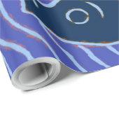 Vis Vet Zwemend Ocean Blue Vist Cadeaupapier (Rol Hoek)