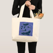 Vis Vet Zwemend Ocean Blue Vist Grote Tote Bag (Voorkant (product))