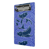 Vis Vet Zwemend Ocean Blue Vist Mini Klembord (Angled2)