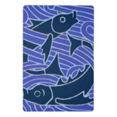 Vis Vet Zwemend Ocean Blue Vist Mini Klembord (Achterkant)