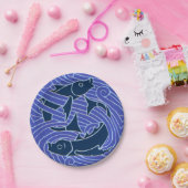 Vis Vet Zwemend Ocean Blue Vist Papieren Bordje (Feest)