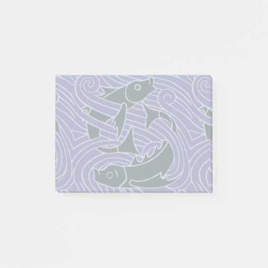 Vis Vet Zwemend Ocean Blue Vist Post-it® Notes (Voorkant)