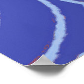 Vis Vet Zwemend Ocean Blue Vist Poster (Hoek)