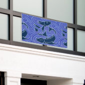 Vis Vet Zwemend Ocean Blue Vist Spandoek (Buitenkant Gebouw)