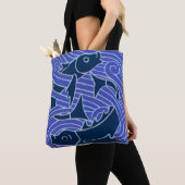 Vis Vet Zwemend Ocean Blue Vist Tote Bag (Dichtbij)