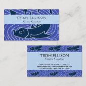 Vis Vet Zwemend Ocean Blue Vist Visitekaartje (Voorkant / Achterkant)