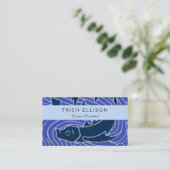 Vis Vet Zwemend Ocean Blue Vist Visitekaartje (Staand voorkant)