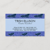 Vis Vet Zwemend Ocean Blue Vist Visitekaartje (Achterkant)