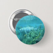 Vis visachtig... onderwater visontwerp ronde button 5,7 cm (Voorkant /achterkant)
