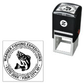 Vis Vissen Logo Bedrijfsnaam Locatie URL E-mail Zelfinktende Stempel (In situ)