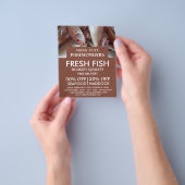 Vis, visser/vrouw, vismarkt Adverteren Flyer (Hand)